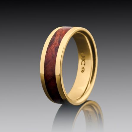 MW15_Ultra_Edge_Ring_Wedding_Wood_Teak_Gold_YellowGold_9ct Ultra Edge - Teak & Silver