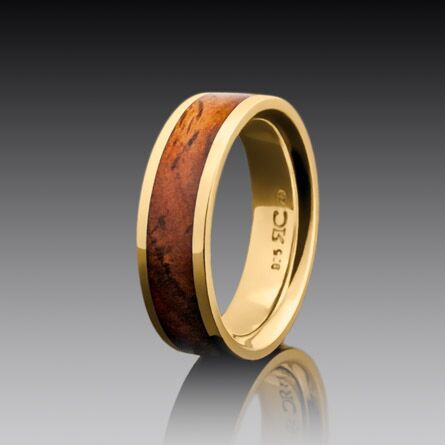 MW7_Glow_Edge_Ring_Wedding_Wood_Teak_Gold_YellowGold_9ct Glow Edge - Teak & 9ct white Gold